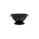 ESTIA ΣΟΥΡΩΤΗΡΙ ΖΥΜΑΡΙΚΩΝ BAMBOO ESSENTIALS ΜΕΤΑΛΛΙΚΟ ΜΕ ΛΑΒΕΣ 24x24x13.7cm ΜΑΥΡΟ