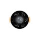 ESTIA ΣΟΥΡΩΤΗΡΙ ΖΥΜΑΡΙΚΩΝ BAMBOO ESSENTIALS ΜΕΤΑΛΛΙΚΟ ΜΕ ΛΑΒΕΣ 24x24x13.7cm ΜΑΥΡΟ