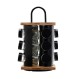 ESTIA ΒΑΣΗ ΜΠΑΧΑΡΙΚΩΝ BAMBOO ESSENTIALS ΜΕ 12 ΓΥΑΛΙΝΑ ΔΟΧΕΙΑ ΠΕΡΙΣΤΡΕΦΟΜΕΝΗ ΜΑΥΡΗ