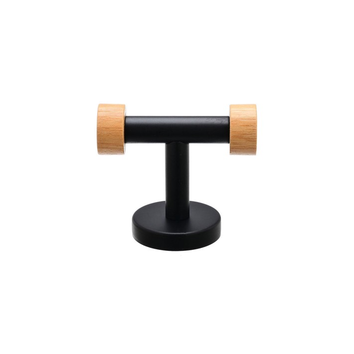 ESTIA ΚΡΕΜΑΣΤΡΑ ΕΠΙΤΟΙΧΙΑ BAMBOO ESSENTIALS ΔΙΠΛΗ ΜΕΤΑΛΛΙΚΗ ΜΑΥΡΗ