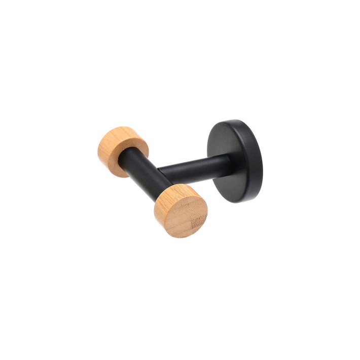 ESTIA ΚΡΕΜΑΣΤΡΑ ΕΠΙΤΟΙΧΙΑ BAMBOO ESSENTIALS ΔΙΠΛΗ ΜΕΤΑΛΛΙΚΗ ΜΑΥΡΗ