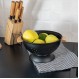 ESTIA ΣΟΥΡΩΤΗΡΙ ΖΥΜΑΡΙΚΩΝ BAMBOO ESSENTIALS ΜΕΤΑΛΛΙΚΟ ΜΕ ΛΑΒΕΣ 24x24x13.7cm ΜΑΥΡΟ