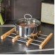 ESTIA ΒΑΣΗ ΜΑΓΕΙΡΙΚΟΥ ΣΚΕΥΟΥΣ BAMBOO ESSENTIALS ME ΑΝΟΞΕΙΔΩΤΟ ΑΤΣΑΛΙ ΠΤΥΣΣΟΜΕΝΗ 22x21.3x2.2cm