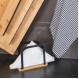 ESTIA ΧΑΡΤΟΠΕΤΣΕΤΟΘΗΚΗ BAMBOO ESSENTIALS ΟΡΘΙΑ ΜΕΤΑΛΛΙΚΗ 15x6x12.5cm ΜΑΥΡΗ