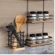 ESTIA ΘΗΚΗ ΓΙΑ ΚΟΥΤΑΛΕΣ BAMBOO ΜΕΤΑΛΛΙΚΗ 12x12x14.5cm ΜΑΥΡΗ