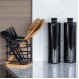 ESTIA ΘΗΚΗ ΓΙΑ ΚΟΥΤΑΛΕΣ BAMBOO ΜΕΤΑΛΛΙΚΗ 12x12x14.5cm ΜΑΥΡΗ