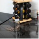 ESTIA ΒΑΣΗ ΜΠΑΧΑΡΙΚΩΝ BAMBOO ESSENTIALS ΜΕ 12 ΓΥΑΛΙΝΑ ΔΟΧΕΙΑ ΠΕΡΙΣΤΡΕΦΟΜΕΝΗ ΜΑΥΡΗ