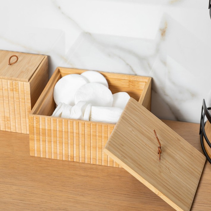 ESTIA ΚΟΥΤΙ ΑΠΟΘΗΚΕΥΣΗΣ ΚΑΙ ΟΡΓΑΝΩΣΗΣ ΜΠΑΝΙΟΥ BAMBOO ESSENTIALS 15x15x7cm