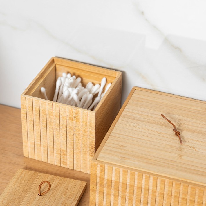 ESTIA ΚΟΥΤΙ ΑΠΟΘΗΚΕΥΣΗΣ ΚΑΙ ΟΡΓΑΝΩΣΗΣ ΜΠΑΝΙΟΥ BAMBOO ESSENTIALS 9x9x8cm