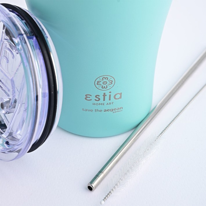 ESTIA ΘΕΡΜΟΣ COFFEE MUG SAVE THE AEGEAN 350ml BERMUDA GREEN