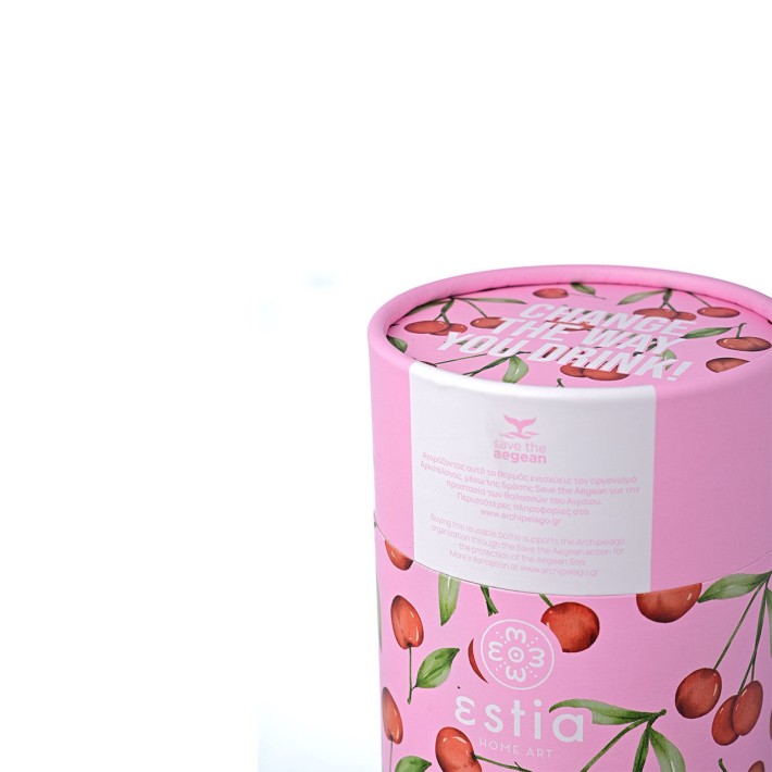 ESTIA ΘΕΡΜΟΣ COFFEE MUG SAVE THE AEGEAN 350ml CHERRY ROSE
