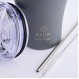 ESTIA ΘΕΡΜΟΣ COFFEE MUG SAVE THE AEGEAN 350ml FJORD GREY