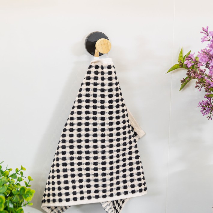 ESTIA ΚΡΕΜΑΣΤΡΑ ΕΠΙΤΟΙΧΙΑ BAMBOO ESSENTIALS ΜΟΝΗ ΜΕΤΑΛΛΙΚΗ ΜΑΥΡΗ