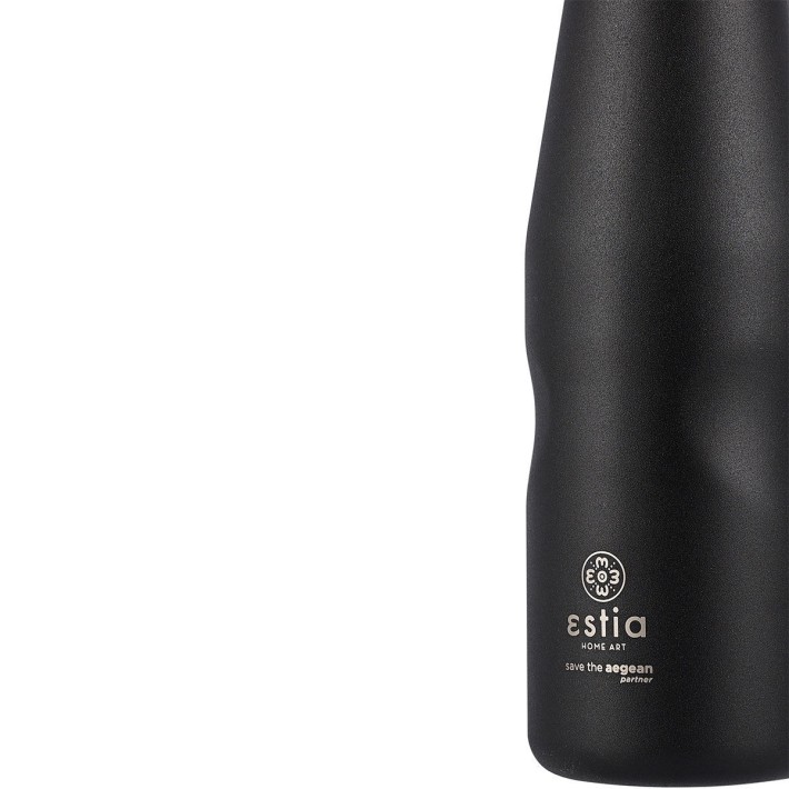 ESTIA ΘΕΡΜΟΣ TRAVEL FLASK SAVE THE AEGEAN 500ml MIDNIGHT BLACK