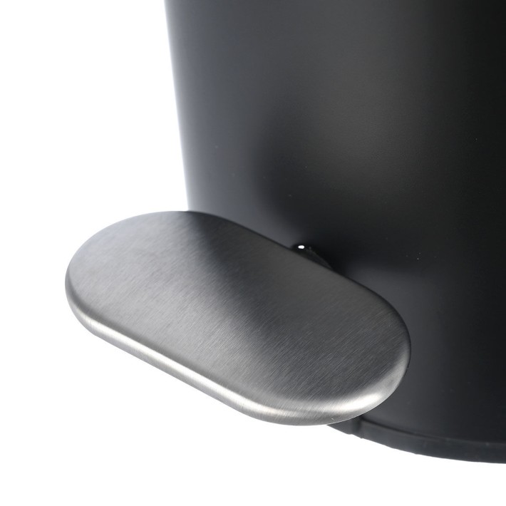 ESTIA ΧΑΡΤΟΔΟΧΕΙΟ ΜΠΑΝΙΟΥ SOFT CLOSE SLIM 5lt ΜΑΤ ΜΑΥΡΟ