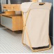 ESTIA ΚΑΛΑΘΙ ΑΠΛΥΤΩΝ BAMBOO ESSENTIALS  40x40x70cm ΜΕ ΘΗΚΗ ΠΟΛΥΕΣΤΕΡΑ ΠΤΥΣΣΟΜΕΝΟ ΜΠΕΖ