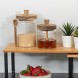 ESTIA ΔΟΧΕΙΟ ΑΠΟΘΗΚΕΥΣΗΣ ACACIA ΓΥΑΛΙΝΟ 850ml 9.7x12x17cm ΜΕ ΚΟΥΤΑΛΙ