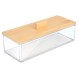 ESTIA ΚΟΥΤΙ ΑΠΟΘΗΚΕΥΣΗΣ & ΟΡΓΑΝΩΣΗΣ BAMBOO ESSENTIALS ΟΡΘΟΓΩΝΙΟ 23.3x9.4x8.8cm ΜΕ ΚΑΠΑΚΙ