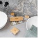 ESTIA ΚΟΥΤΙ ΑΠΟΘΗΚΕΥΣΗΣ & ΟΡΓΑΝΩΣΗΣ BAMBOO ESSENTIALS ΓΙΑ ΔΙΣΚΟΥΣ ΝΤΕΜΑΚΙΓΙΑΖ 7x7x12cm ΜΕ ΚΑΠΑΚΙ