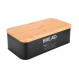 ESTIA ΨΩΜΙΕΡΑ BAMBOO ESSENTIALS ΜΕΤΑΛΛΙΚΗ 42x23x13cm ΜΑΥΡΗ