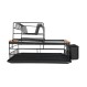 ESTIA ΠΙΑΤΟΘΗΚΗ BAMBOO ESSENTIALS ΔΙΩΡΟΦΗ ΜΕΤΑΛΛΙΚΗ ΜΑΥΡΗ ΜΕ BAMBOO ΛΑΒΕΣ
