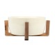 ESTIA ΣΑΛΑΤΙΕΡΑ ALLURE 28cm ΜΕ ΒΑΣΗ  IVORY