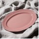 ESTIA ΠΙΑΤΕΛΑ ΟΒΑΛ ATHÉNÉE ΠΟΡΣΕΛΑΝΙΝΗ ΑΝΑΓΛΥΦΗ 25cm ROSE