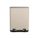 ESTIA ΧΑΡΤΟΔΟΧΕΙΟ ΜΠΑΝΙΟΥ CUBIC SOFT CLOSE 6lt TAUPE