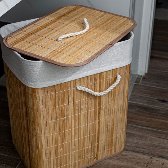 ESTIA ΚΑΛΑΘΙ ΑΠΛΥΤΩΝ BAMBOO ESSENTIALS ΠΤΥΣΣΟΜΕΝΟ ΟΡΘΟΓΩΝΙΟ 60lt