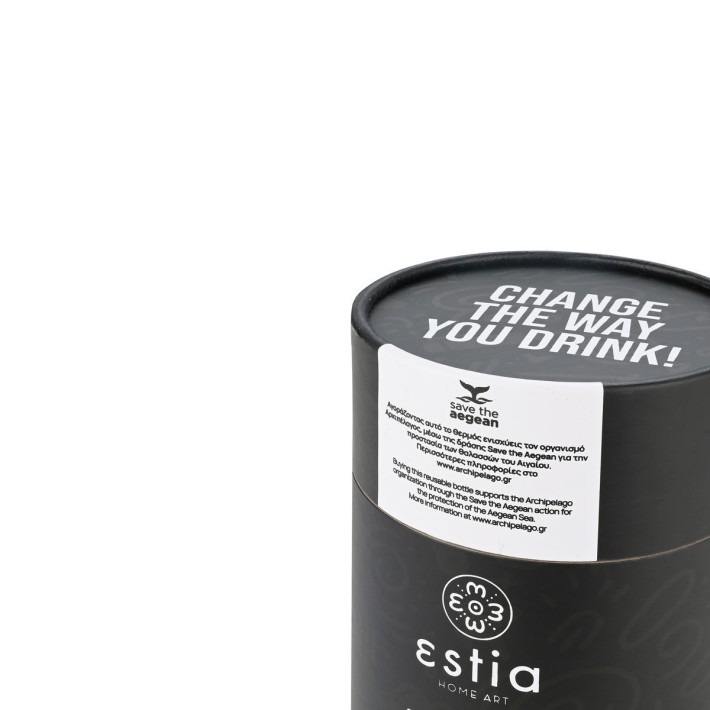 ESTIA ΘΕΡΜΟΣ COFFEE MUG SAVE THE AEGEAN 350ml NOIR ECHO