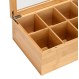 ESTIA ΚΟΥΤΙ ΑΠΟΘΗΚΕΥΣΗΣ ΒΑΜΒΟΟ 8 ΘΗΚΕΣ 31x19x9cm ΜΕ ΚΑΠΑΚΙ
