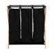ESTIA ΚΑΛΑΘΙ ΑΠΛΥΤΩΝ BAMBOO ESSENTIALS 102lt 3 ΘΕΣΕΩΝ 68x40x76cm ΜΑΥΡΟ