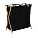 ESTIA ΚΑΛΑΘΙ ΑΠΛΥΤΩΝ BAMBOO ESSENTIALS 102lt 3 ΘΕΣΕΩΝ 68x40x76cm ΜΑΥΡΟ