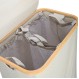 ESTIA ΚΑΛΑΘΙ ΑΠΛΥΤΩΝ BAMBOO ESSENTIALS 144lt ΜΕ ΚΑΠΑΚΙ ΚΑΙ 2 MESH BAGS 56x37x68cm ΓΚΡΙ