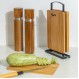 ESTIA ΣΕΤ ΕΠΙΦΑΝΕΙΕΣ ΚΟΠΗΣ BAMBOO ESSENTIALS 4 ΤΕΜ ΜΕ ΒΑΣΗ ΜΕΤΑΛΛΙΚΗ