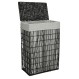 ESTIA ΚΑΛΑΘΙ ΑΠΛΥΤΩΝ NEST 37x22x55cm 2 ΘΕΣΕΩΝ ΜΑΥΡΟ
