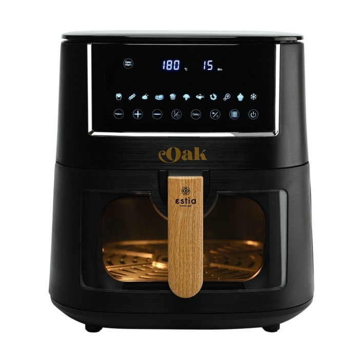 ESTIA ΦΡΙΤΕΖΑ ΑΕΡΟΣ OAK 1500w 7.2lt ME ΨΗΦΙΑΚΗ ΟΘΟΝΗ & 11 ΠΡΟΓΡΑΜΜΑΤΑ ΜΑΓΕΙΡΕΜΑΤΟΣ