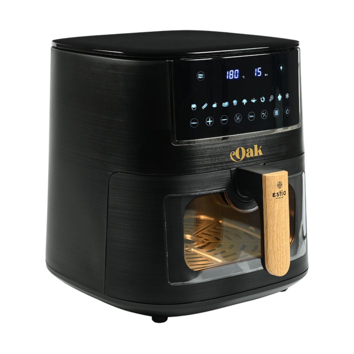 ESTIA ΦΡΙΤΕΖΑ ΑΕΡΟΣ OAK 1500w 7.2lt ME ΨΗΦΙΑΚΗ ΟΘΟΝΗ & 11 ΠΡΟΓΡΑΜΜΑΤΑ ΜΑΓΕΙΡΕΜΑΤΟΣ