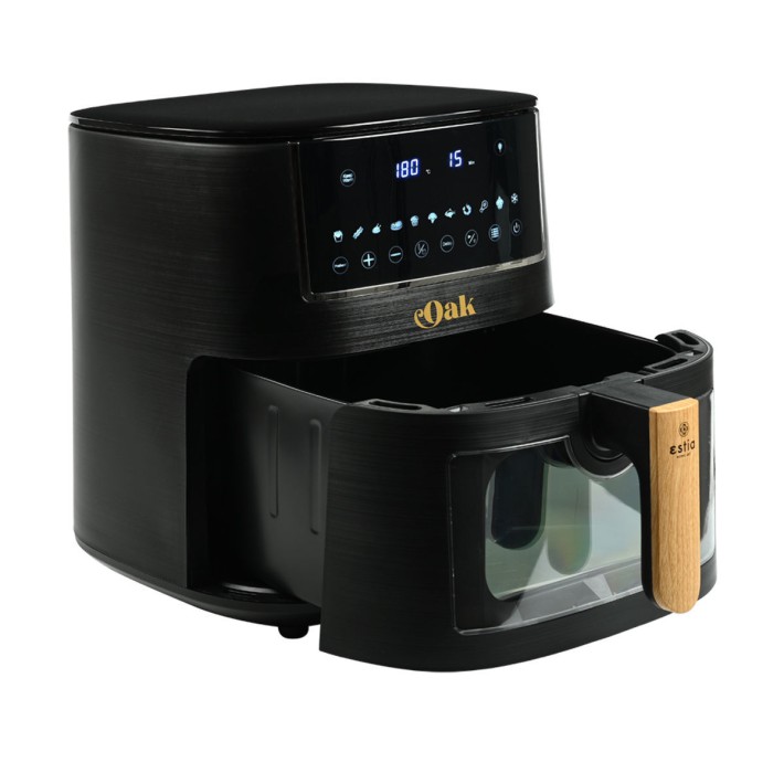 ESTIA ΦΡΙΤΕΖΑ ΑΕΡΟΣ OAK 1500w 7.2lt ME ΨΗΦΙΑΚΗ ΟΘΟΝΗ & 11 ΠΡΟΓΡΑΜΜΑΤΑ ΜΑΓΕΙΡΕΜΑΤΟΣ