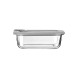 ESTIA ΦΑΓΗΤΟΔΟΧΕΙΟ COLORSEAL ΓΥΑΛΙΝΟ 370ml 16.3x12.3x6.2cm ΜΕ ΚΑΠΑΚΙ ΣΙΛΙΚΟΝΗΣ ΓΚΡΙ