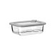 ESTIA ΦΑΓΗΤΟΔΟΧΕΙΟ COLORSEAL ΓΥΑΛΙΝΟ 370ml 16.3x12.3x6.2cm ΜΕ ΚΑΠΑΚΙ ΣΙΛΙΚΟΝΗΣ ΓΚΡΙ