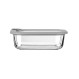 ESTIA ΦΑΓΗΤΟΔΟΧΕΙΟ COLORSEAL ΓΥΑΛΙΝΟ 640ml 18.9x14.5x6.7 ΜΕ ΚΑΠΑΚΙ ΣΙΛΙΚΟΝΗΣ ΓΚΡΙ