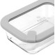 ESTIA ΦΑΓΗΤΟΔΟΧΕΙΟ COLORSEAL ΓΥΑΛΙΝΟ 640ml 18.9x14.5x6.7 ΜΕ ΚΑΠΑΚΙ ΣΙΛΙΚΟΝΗΣ ΓΚΡΙ