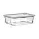 ESTIA ΦΑΓΗΤΟΔΟΧΕΙΟ COLORSEAL ΓΥΑΛΙΝΟ 1050ml 21.6x16.5x7.4cm ΜΕ ΚΑΠΑΚΙ ΣΙΛΙΚΟΝΗΣ ΓΚΡΙ