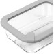 ESTIA ΦΑΓΗΤΟΔΟΧΕΙΟ COLORSEAL ΓΥΑΛΙΝΟ 1050ml 21.6x16.5x7.4cm ΜΕ ΚΑΠΑΚΙ ΣΙΛΙΚΟΝΗΣ ΓΚΡΙ