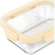 ESTIA ΦΑΓΗΤΟΔΟΧΕΙΟ CLICK&SEAL ΓΥΑΛΙΝΟ 1050ml 21.6x16.5x7.4cm ΜΕ ΚΑΠΑΚΙ ΠΛΑΣΤΙΚΟ IVORY