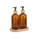 ESTIA ΑΝΤΛΙΕΣ ΣΑΠΟΥΝΙΟΥ BAMBOO ESSENTIALS ΓΥΑΛΙΝΕΣ 500ml ΣΕΤ 3 ΤΕΜ. ΜΕ ΔΙΣΚΟ ΒΑΜΒΟΟ