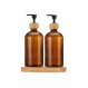 ESTIA ΑΝΤΛΙΕΣ ΣΑΠΟΥΝΙΟΥ BAMBOO ESSENTIALS ΓΥΑΛΙΝΕΣ 500ml ΣΕΤ 3 ΤΕΜ. ΜΕ ΔΙΣΚΟ ΒΑΜΒΟΟ