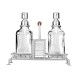 ESTIA ΔΟΧΕΙΑ ΥΓΡΟΥ ΠΙΑΤΩΝ ALLURE 2x300ml ΜΕ ΜΕΤΑΛΛΙΚΗ ΒΑΣΗ & ΘΗΚΗ ΓΙΑ ΣΦΟΥΓΓΑΡΙ ΑΣΗΜΙ