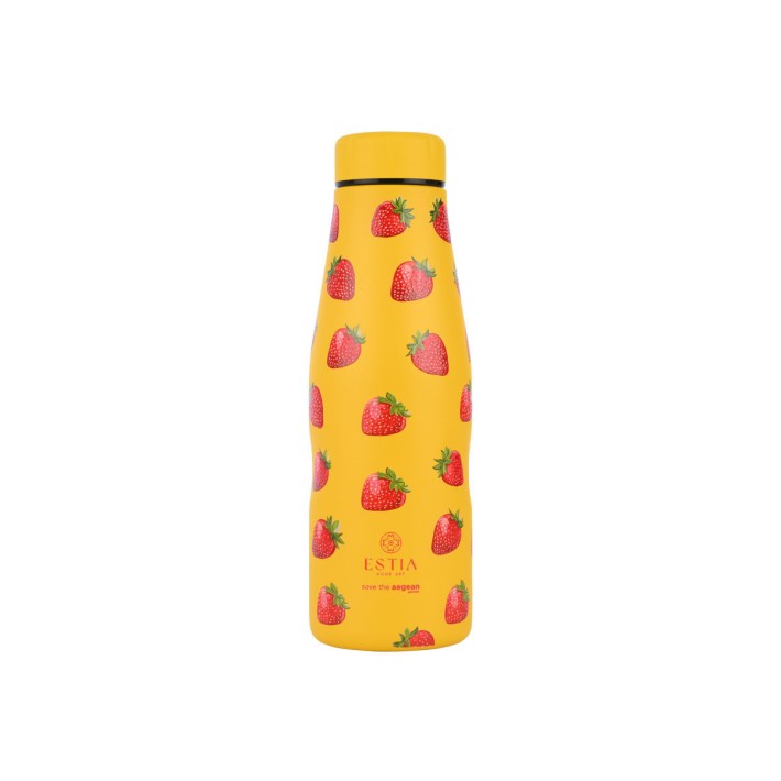 ESTIA ΘΕΡΜΟΣ TRAVEL FLASK SAVE THE AEGEAN 500ml BERRY BRIGHT